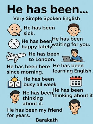 cover image of He has been....Very simple spoken English
